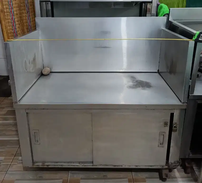 Tempat panci dan kompor stainless panjang 110 cm