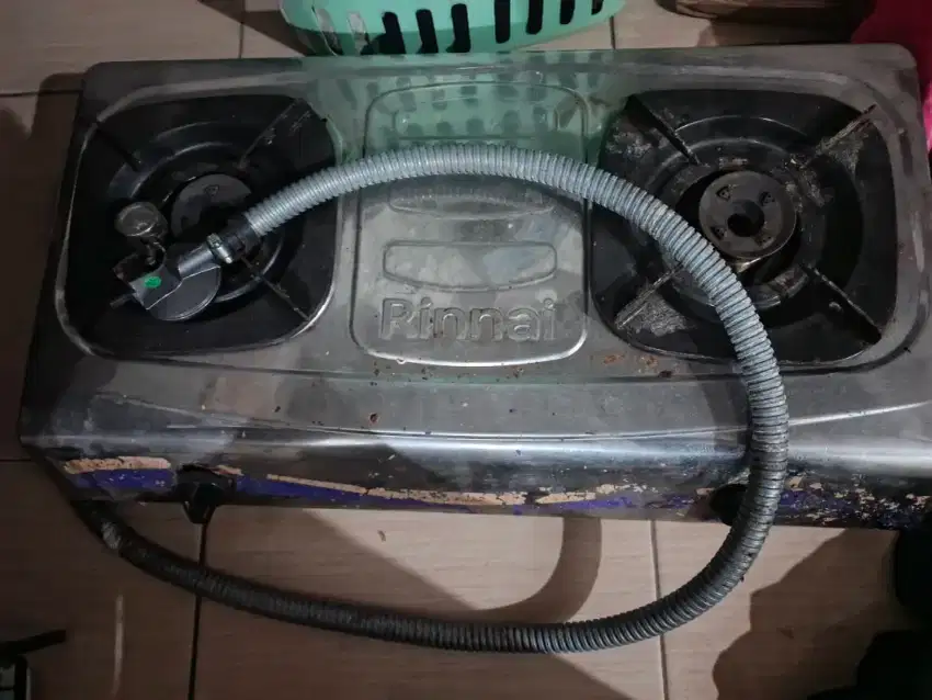 Kompor rinnai 2 tungku + regulator meteran