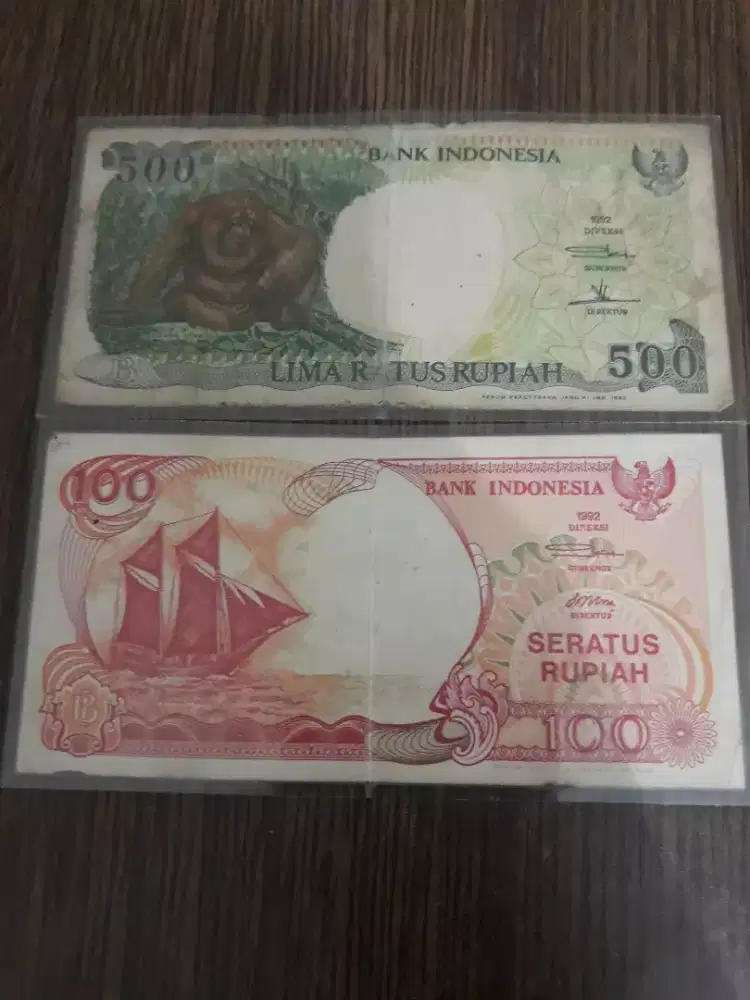 Uang kertas kuno 1992 asli