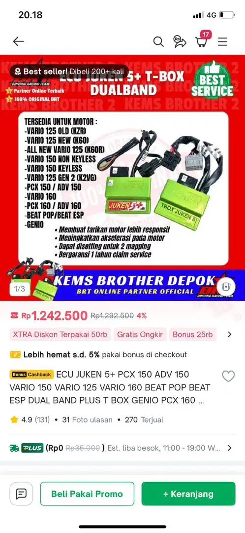 Ecu Juken 5+ dual band vario adv
