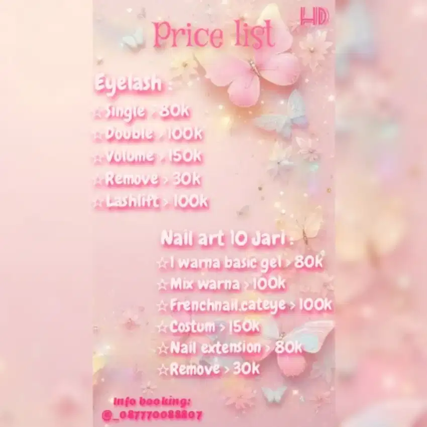 Di buka lowongan kerja untuk D studio nail art n eyelash khusus cewe