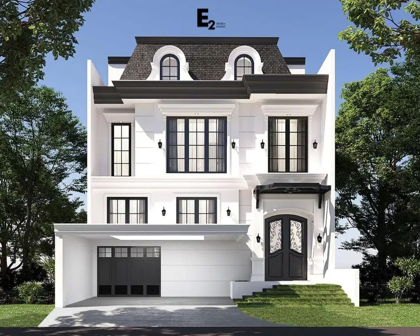 DIJUAL RUMAH PAKUWON INDAH AMERICAN CLASSIC MODERN BARU GRES 3.5 LT
