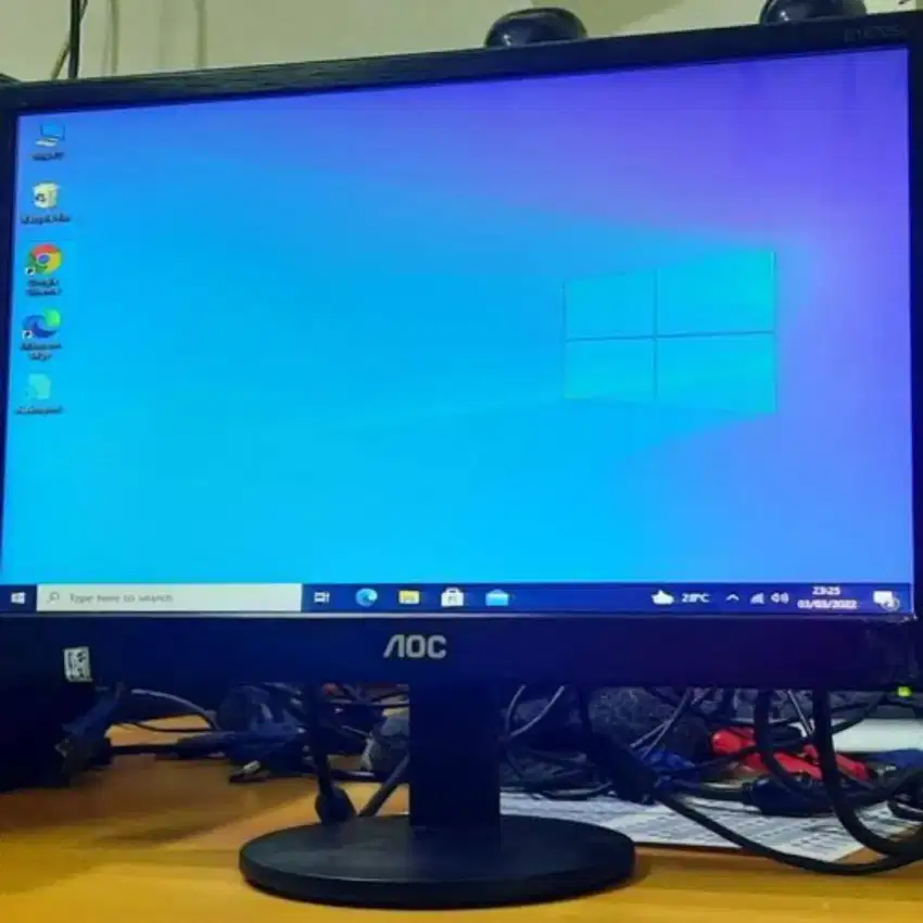 Monitor led aoc 16 inci siap pakai