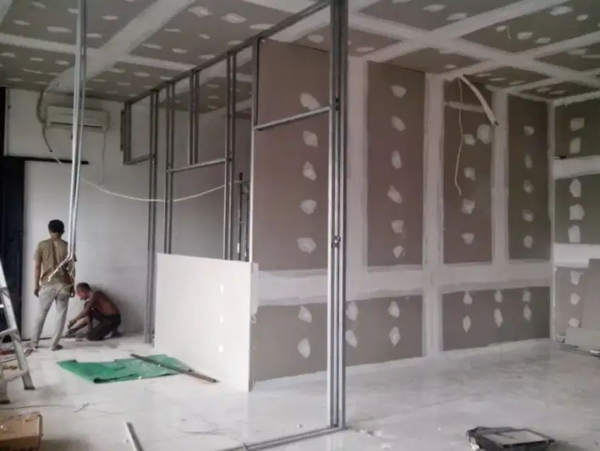 Tukang perbaikan atap bocor renovasi pasang baja ringan plafon PVC GRC