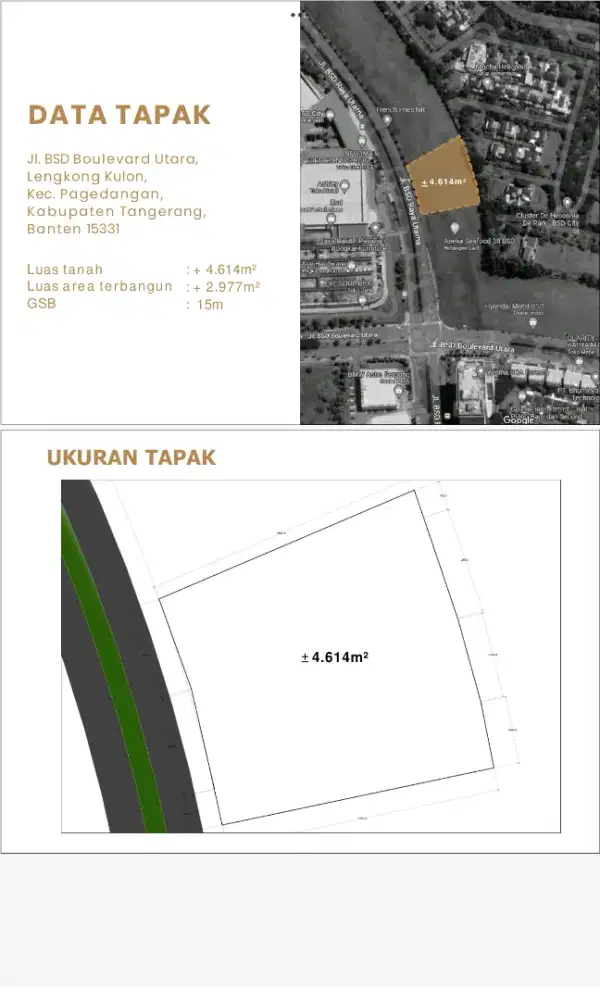 Dijual Kavling BSD 4614 m²