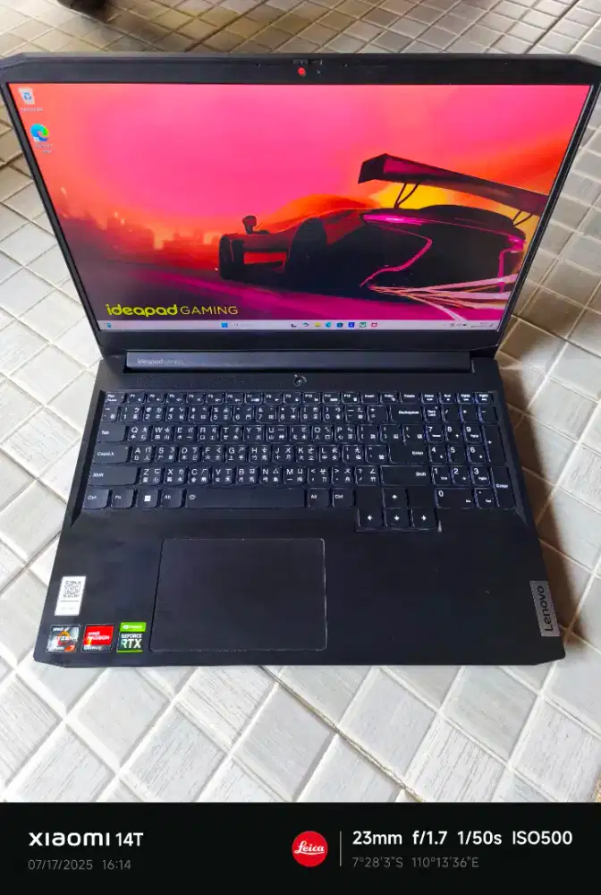 Laptop Ideapad Gaming 3 AMD Ryzen7 5800H RTX 3050Ti