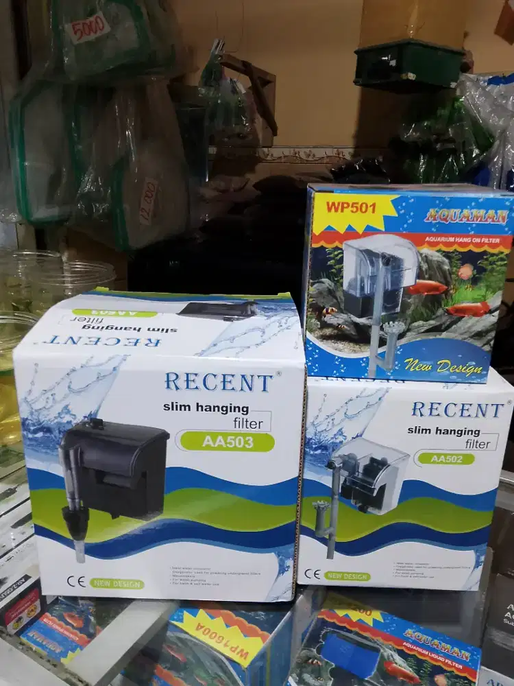 Filter gantung/hang on aquarium ikan hias baru