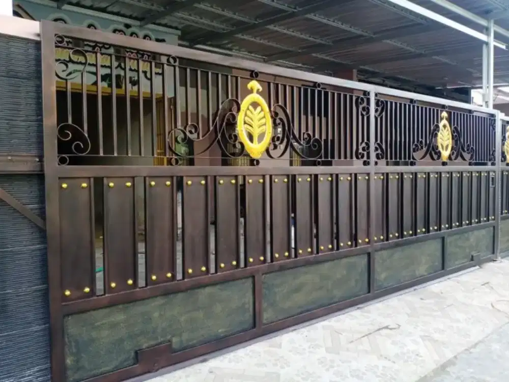 Bengkel las Lampung tralis kanopi pintu pagar gerbang tangga