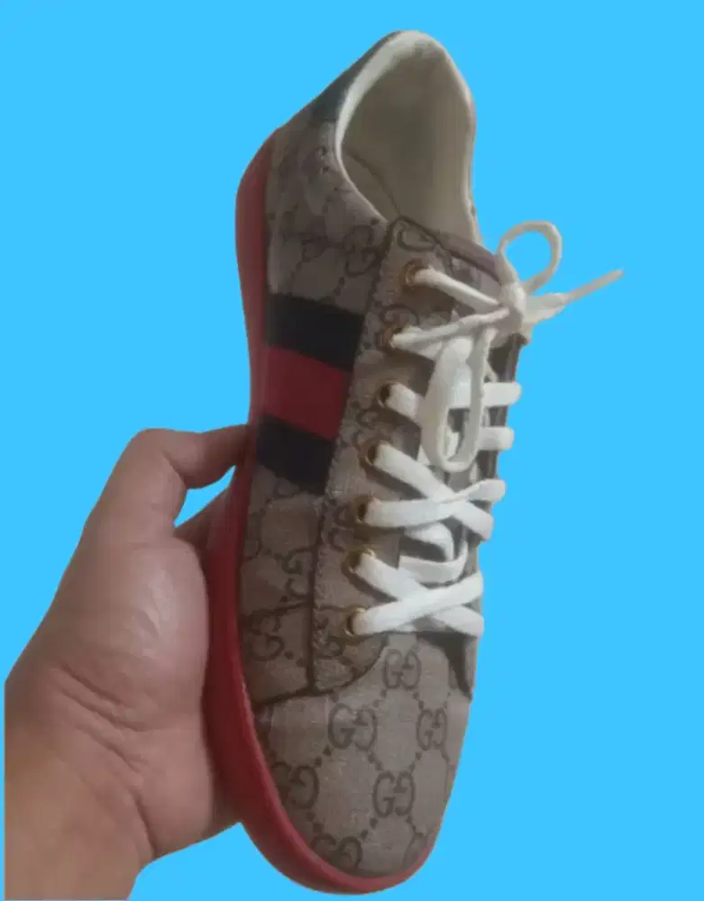 Sepatu Gucci Acce GG Supreme size 41 (prelove ) Itali, mewah