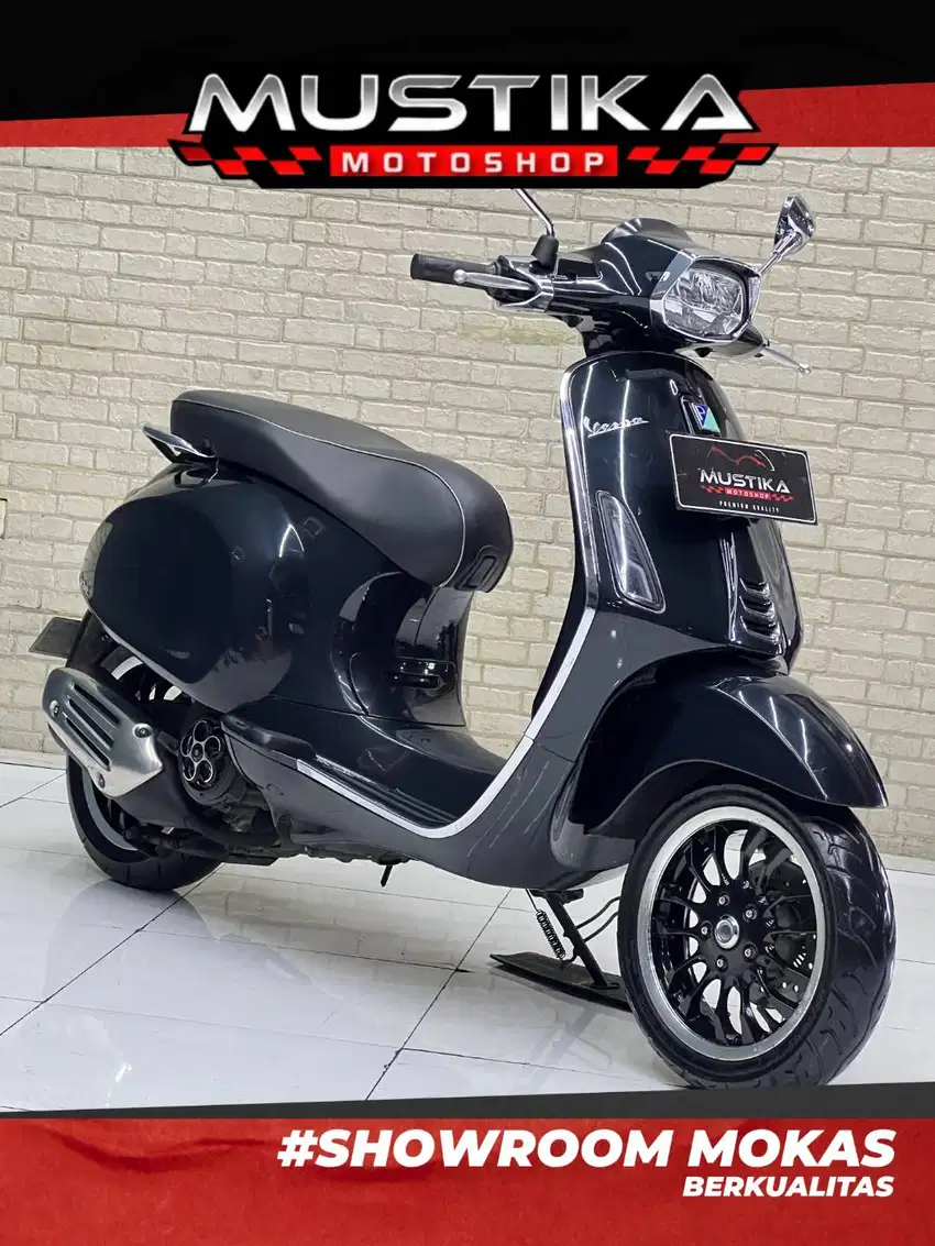TERMURAH‼️ VESPA SPRINT 150 ABS 2022 HITAM GLOSSY MULUS NOPOL W SDA
