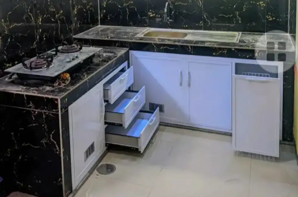 Kitchen set bahan aluminium acp anti rayap anti kropos kuat api