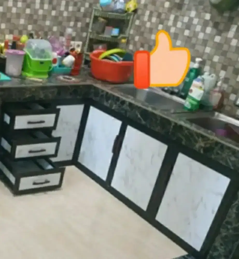 Kitchen set bahan aluminium acp anti rayap anti kropos kuat api