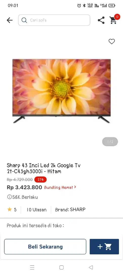 Promo TV 43 inch sharp