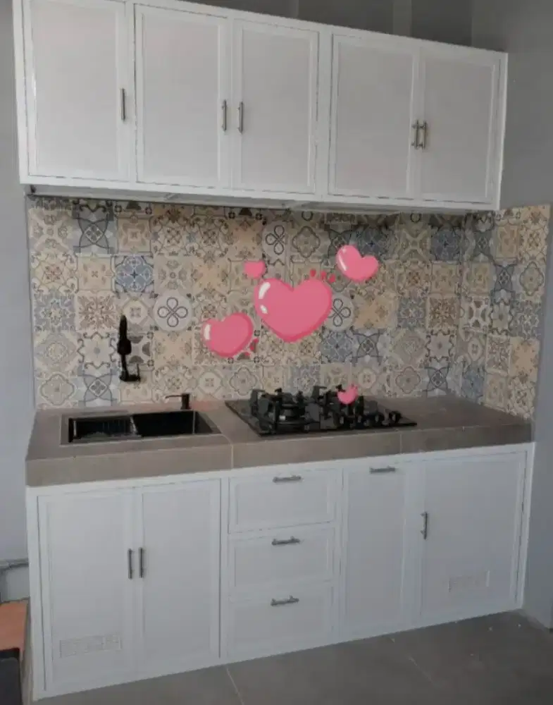 Kitchen set bahan aluminium acp anti rayap anti kropos kuat api awet