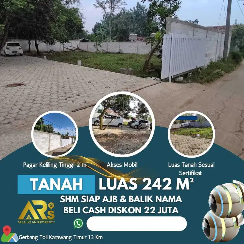 DIJUAL TANAH KAVLING SIAP BANGUN AKSES MOBIL BISA DIBAYAR DIANGSUR