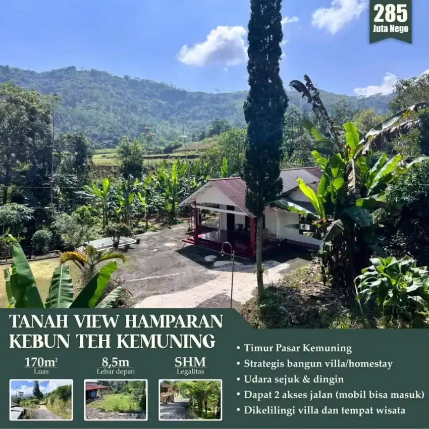 Tanah kemuning Karanganyar solo. Prospek vila/homestay