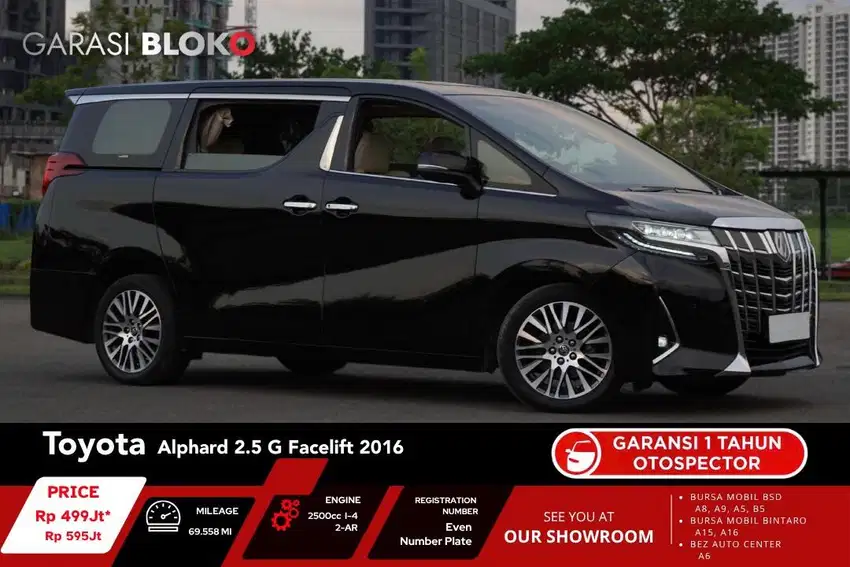 Toyota Alphard 2.5 G Facelift CBU ATPM 2016