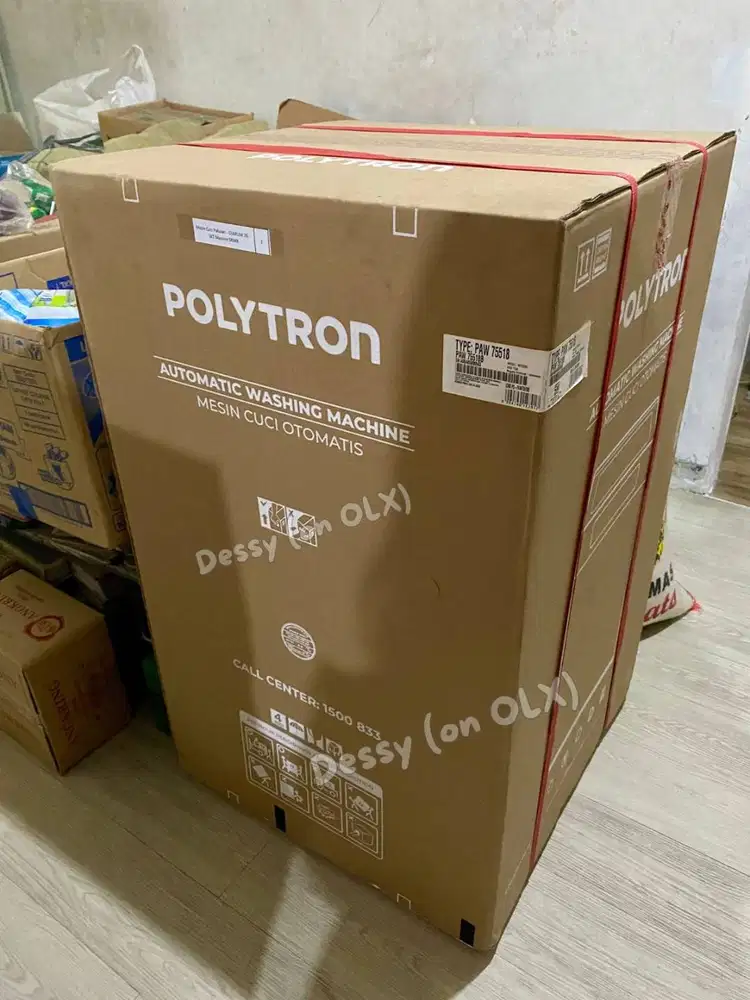 (BARU) MESIN CUCI POLYTRON 1 Tabung Zeromatic Hijab 7.5 KG PAW 75518B