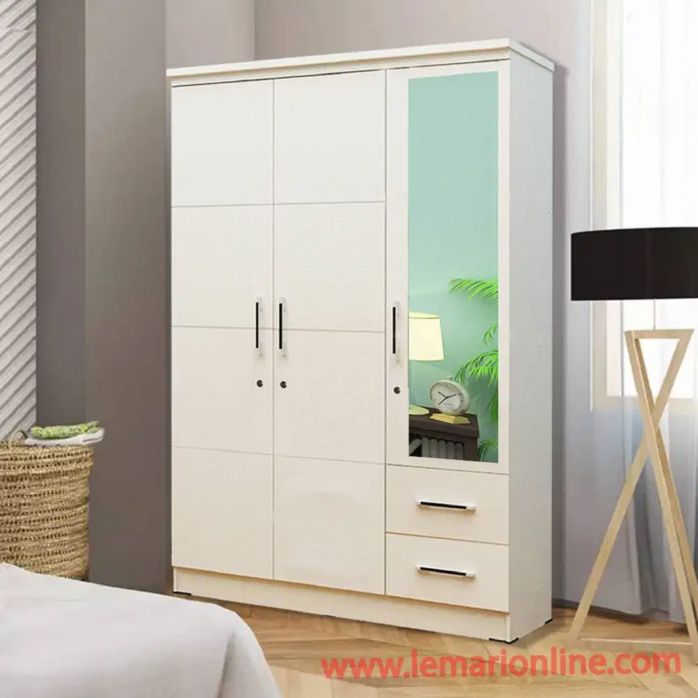 LEMARI PAKAIAN 3 PINTU (FREE ONGKIR)