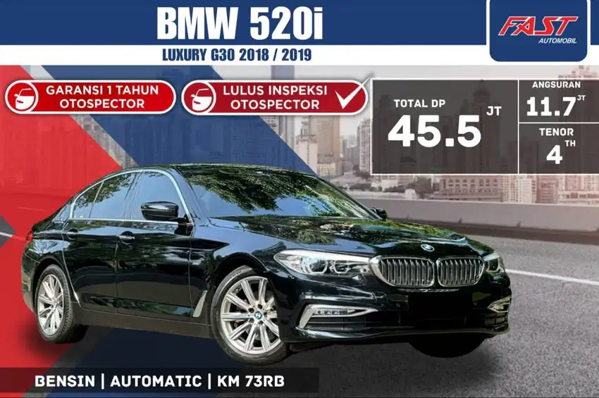 BMW 520i LUXURY 2019 / 2018 G30 KM.73RB PAJAK PANJANG #F2ST