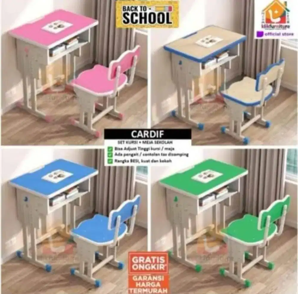 Meja + Kursi Sekolah Cardif