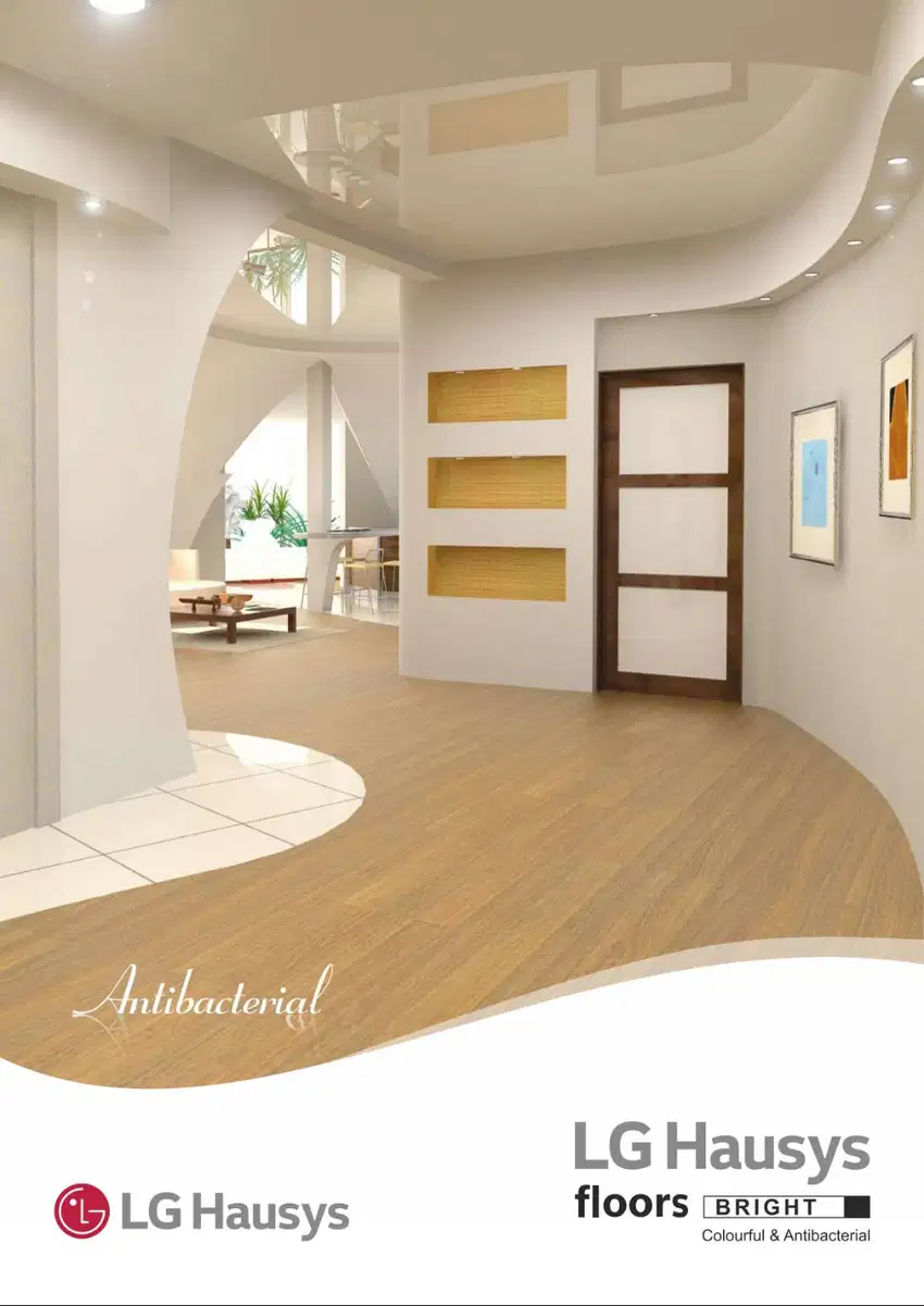 Lantai Karpet Vinyl LG bright / Vinyl Flooring Roll PVC Plain