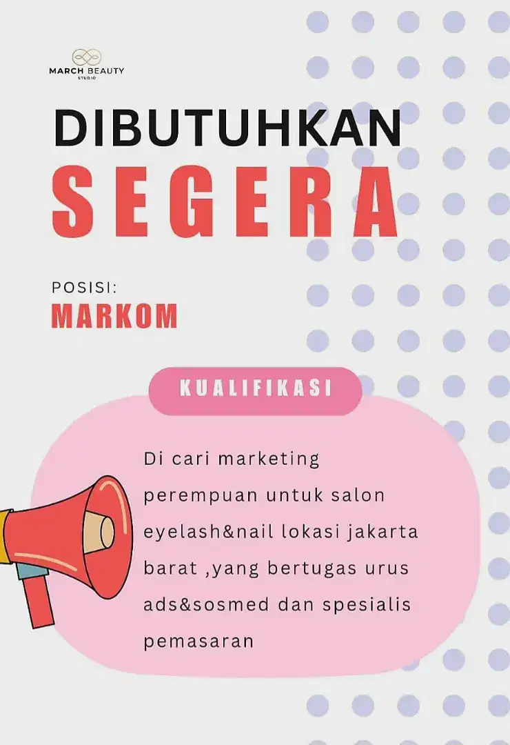 Dicari markom Salon