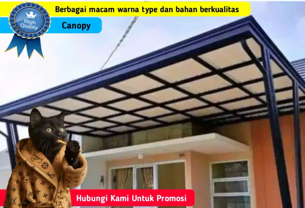 Kanopi Rangka Besi dan Stanless Berkualitas Harga Promosi