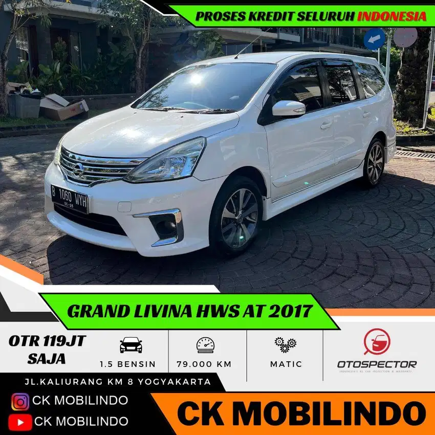 (Dp10jt) Grand Livina HWS Matic 2017 Pajak Baru Kredit Murah