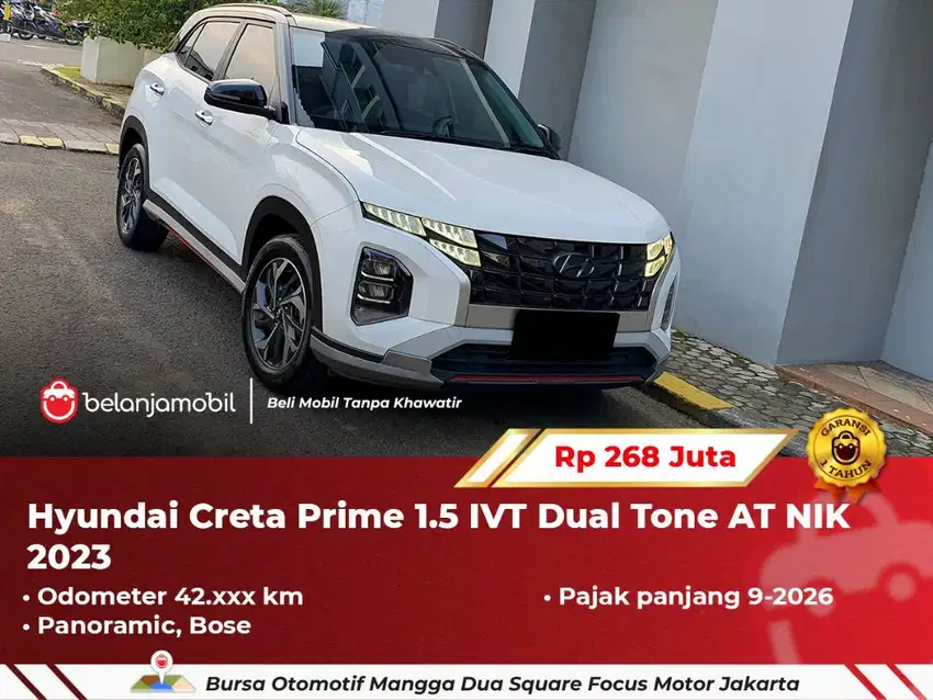 [ PAJAK PANJANG ] Hyundai Creta Prime 1.5 IVT Dual Tone AT 2023/2024