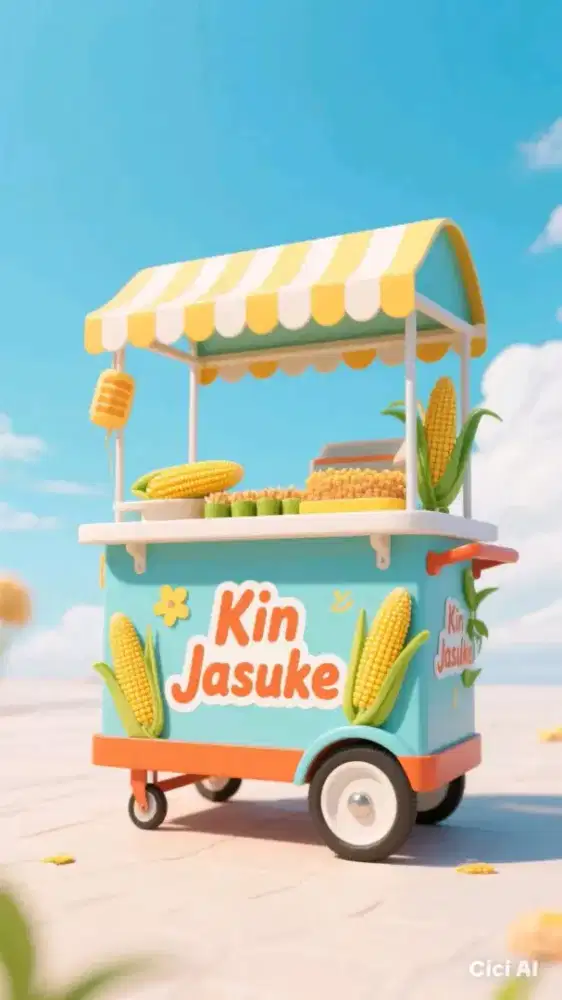 Sales jagung manis gerobak keliling