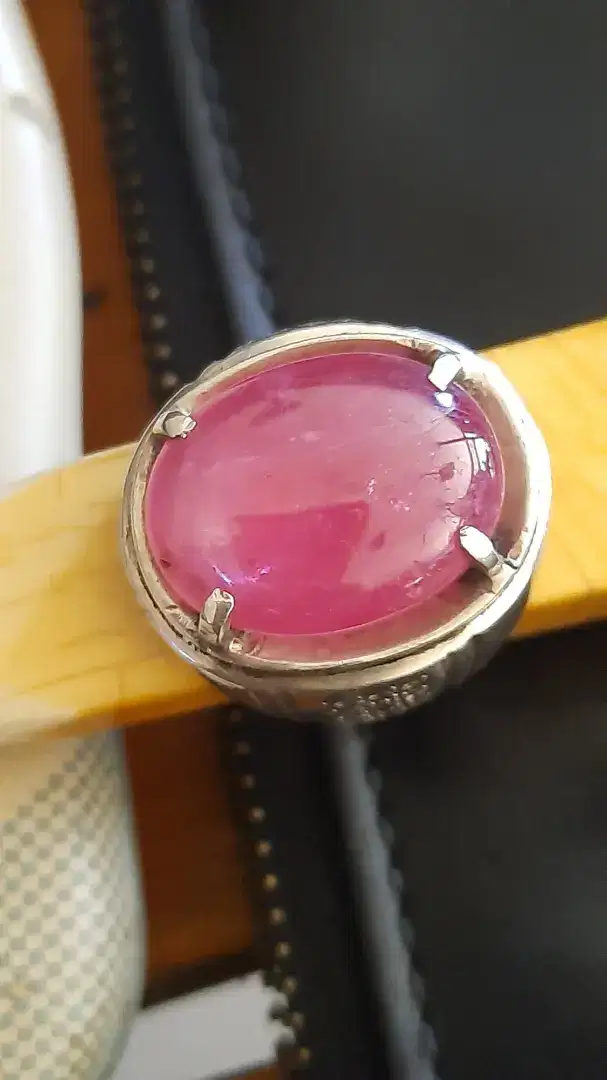 Cincin permata batu ruby star jumbo