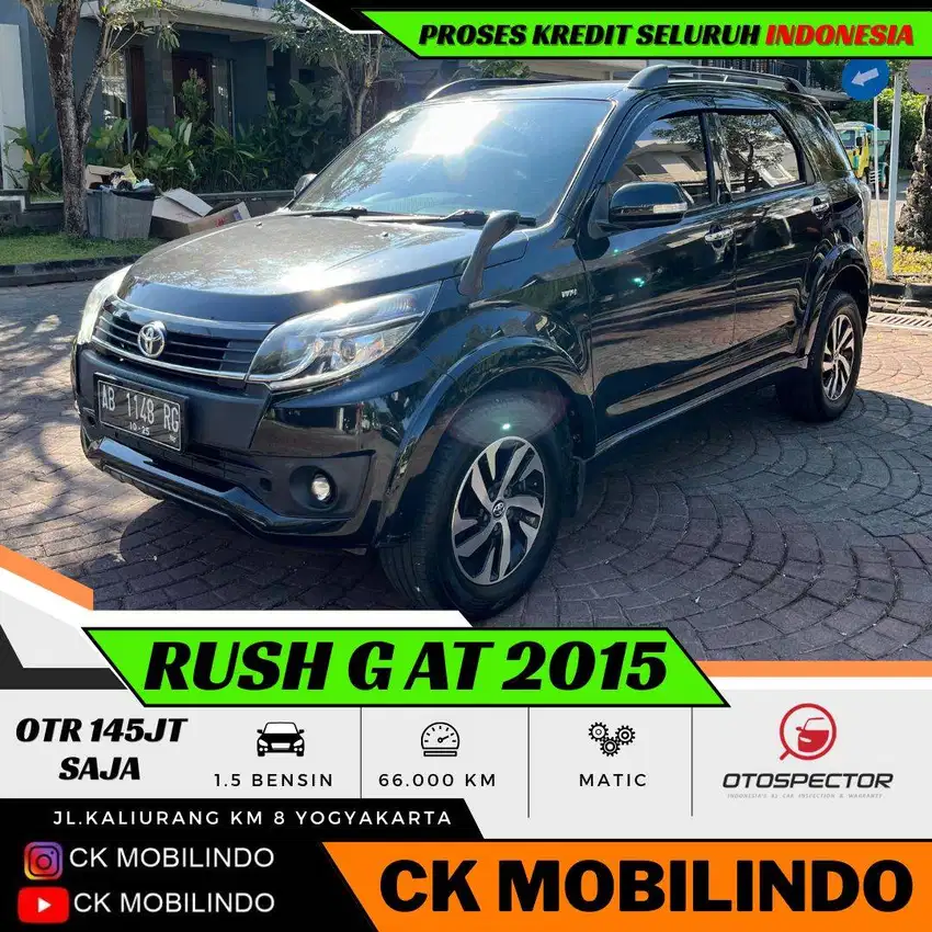 (Km66rb) Toyota Rush G Matic 2015 Plat AB ANTIK Kredit Murah