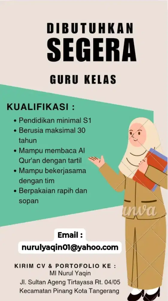 Lowongan pekerjaan guru