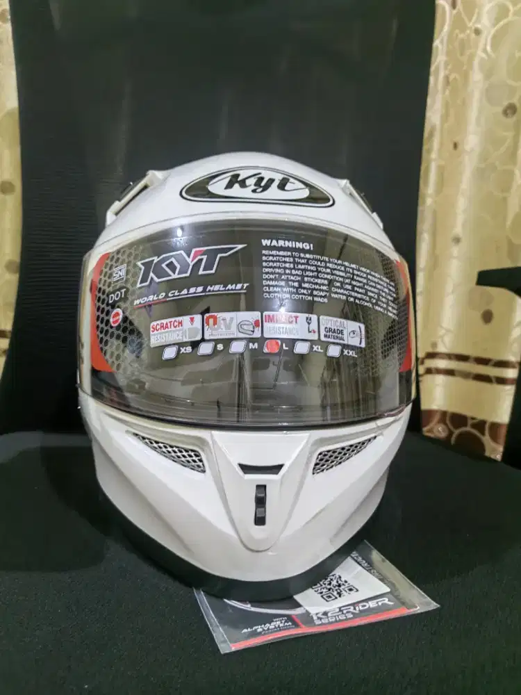 Helm KYT K2 Raider Solid White Size L