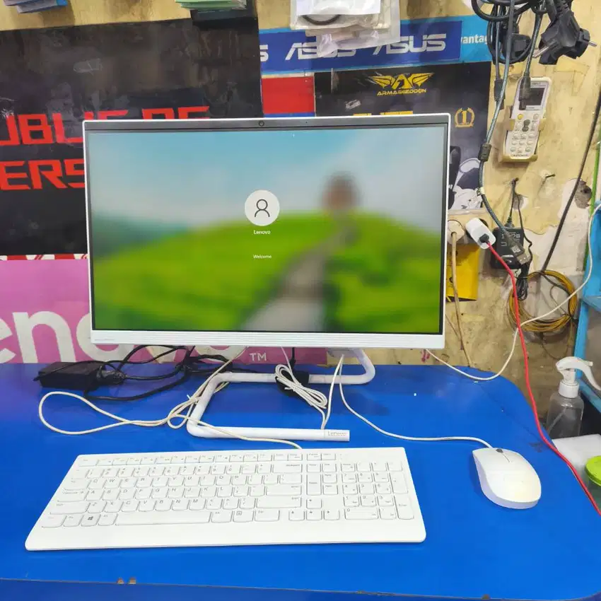 ALL IN ONE AIO LENOVO AMD RYZEN 3 SIAP PAKAI MEDAN SECOND KOMPUTER
