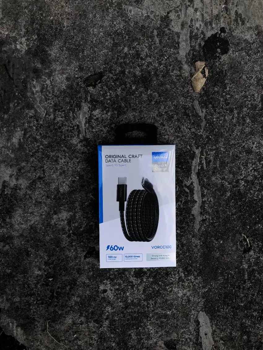 Vivan Data Cable Woven VORCC100 60W Type-C to Type-C 1M
