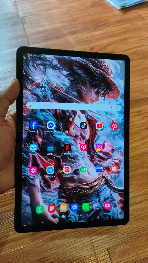 Samsung Tab S7 6/128 unit only, layar retak halus bisa tt handphone
