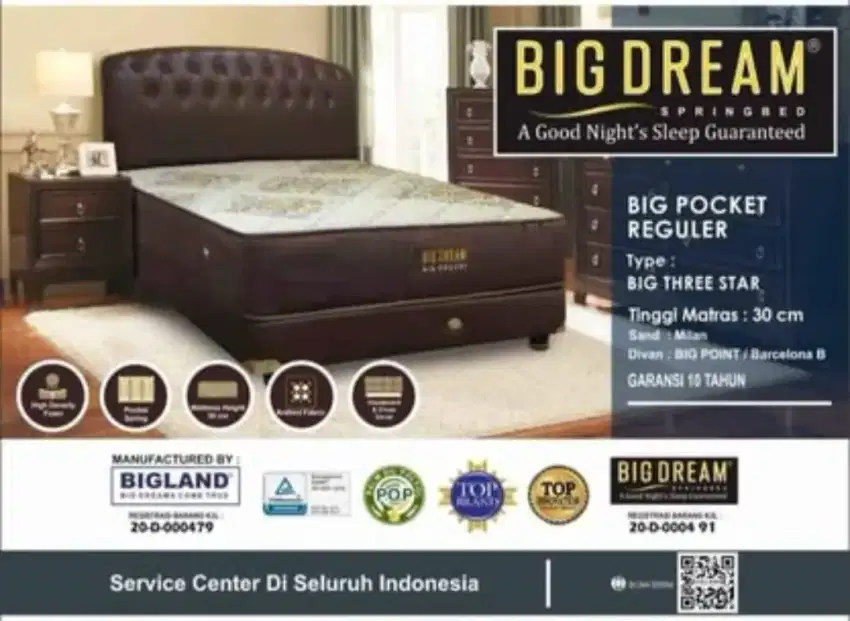 Matras Spring Bed Big Dream Big Pocket Three Star
