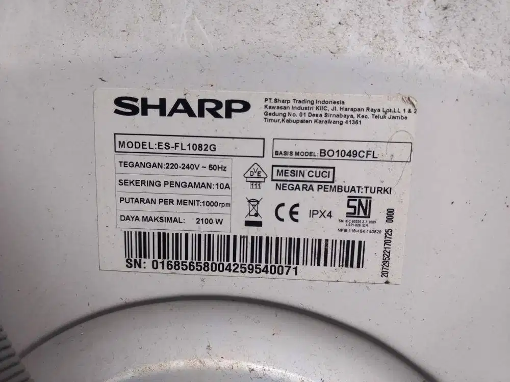 Body Sharp FL 1082G front Load