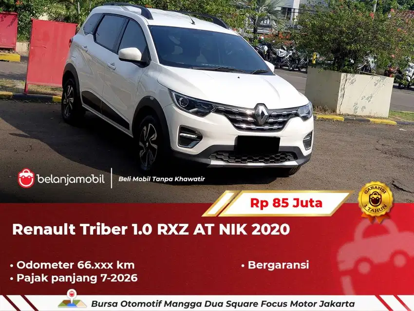 [ GARANSI 1TH ] Renault Triber 1.0 RXZ AT Putih 2020/2021
