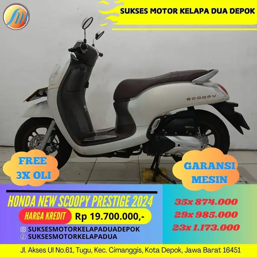 HONDA NEW SCOOPY PRESTIGE 2024 CASH/KREDIT SYARAT MUDAH PROSES CEPAT
