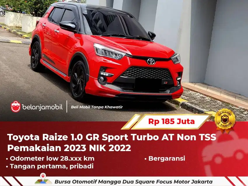 [ LOW KM ] Toyota Raize 1.0 GR Sport Turbo AT Non TSS Merah 2022/2023
