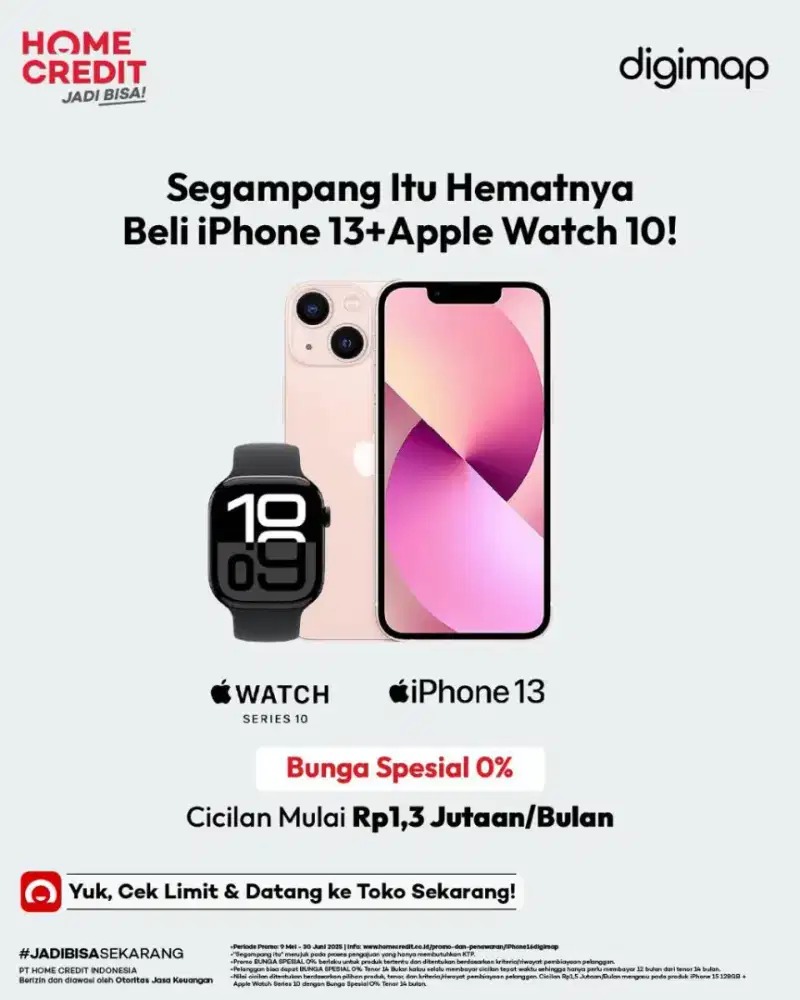 Cicilan tanpa Kartu Kredit iPhone 13 128 GB