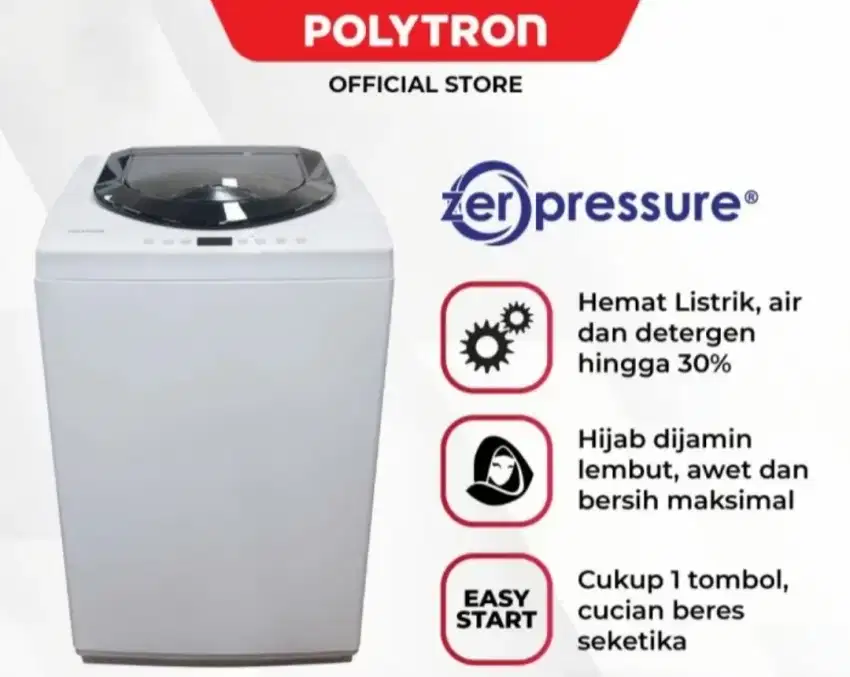 MESIN CUCI 1 TABUNG POLYTRON ZERO PRESSURE PAW 75517