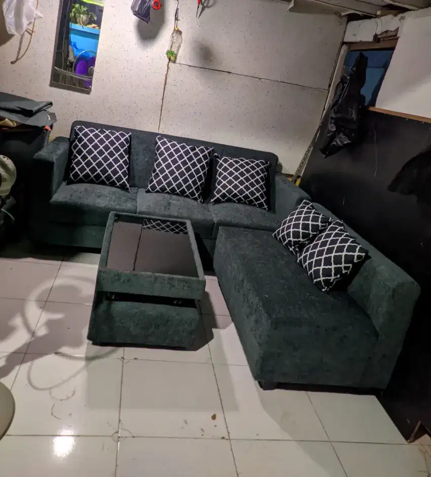 Sofa L Minimalis Termurah, Bisa Req warnaa...