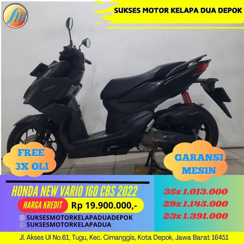 HONDA NEW VARIO 160 CBS CASH/KREDIT DP MURAH SYARAT MUDAH