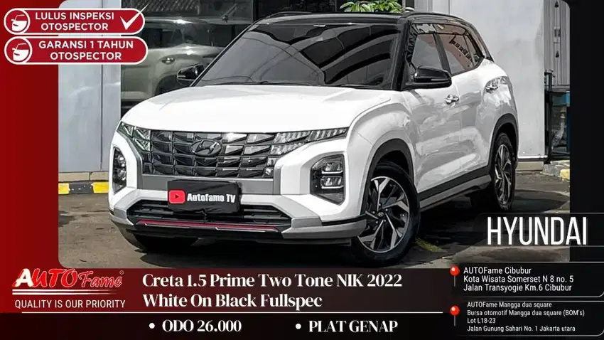 ODO 26RB Hyundai Creta 1.5 Prime Two Tone 2022
