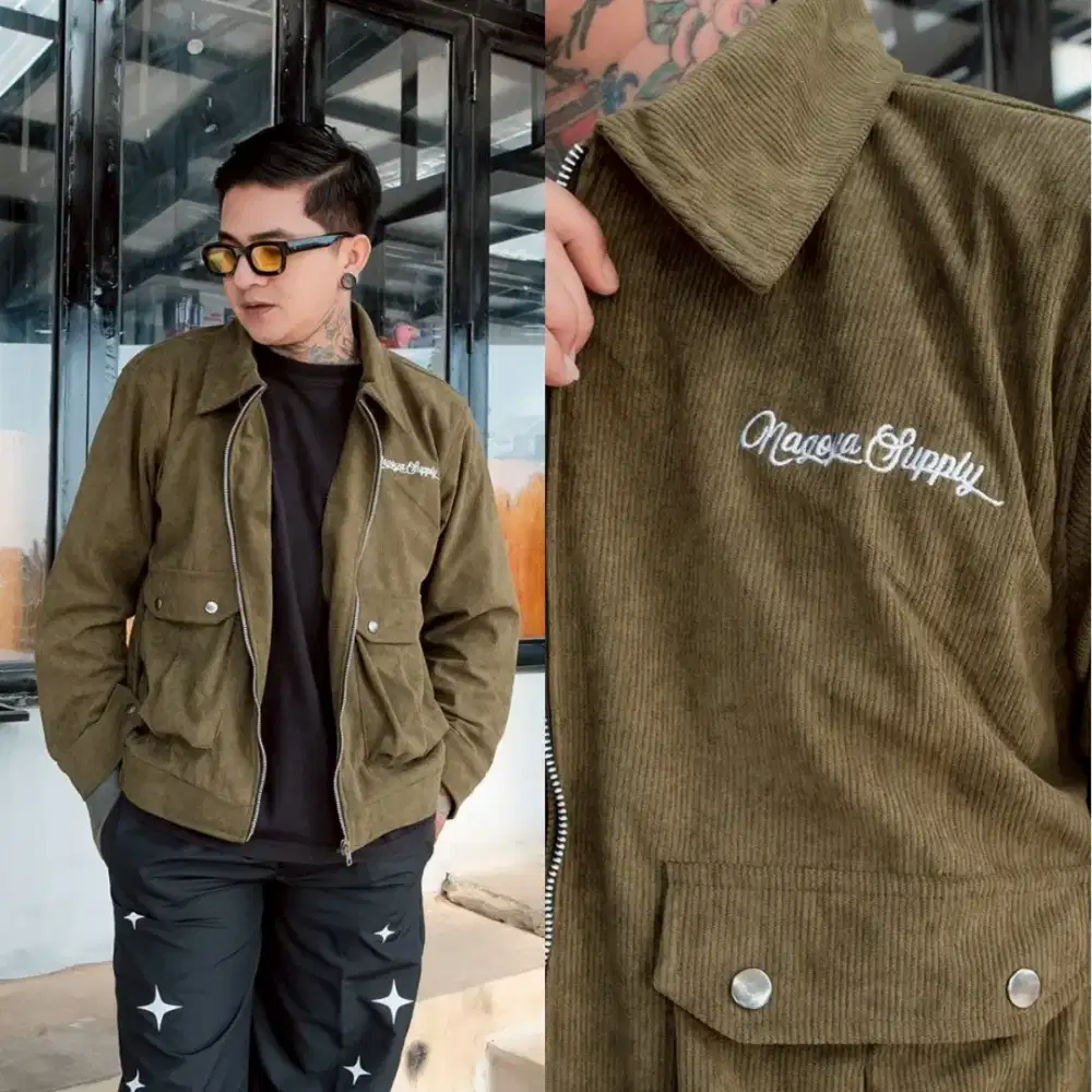 Jaket Cowok Corduroy Keren / Jaket Pria Bomber / Jaket Motor Distro