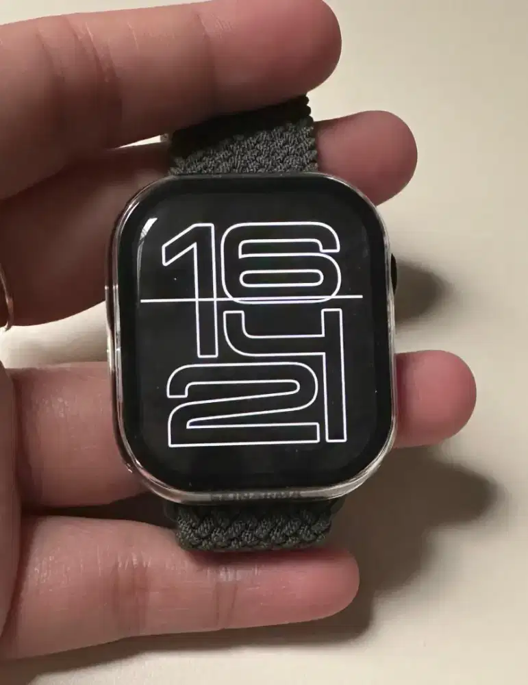 Apple Watch Series 10 42mm Jet Black - Mulus + Bonus Strap Premium